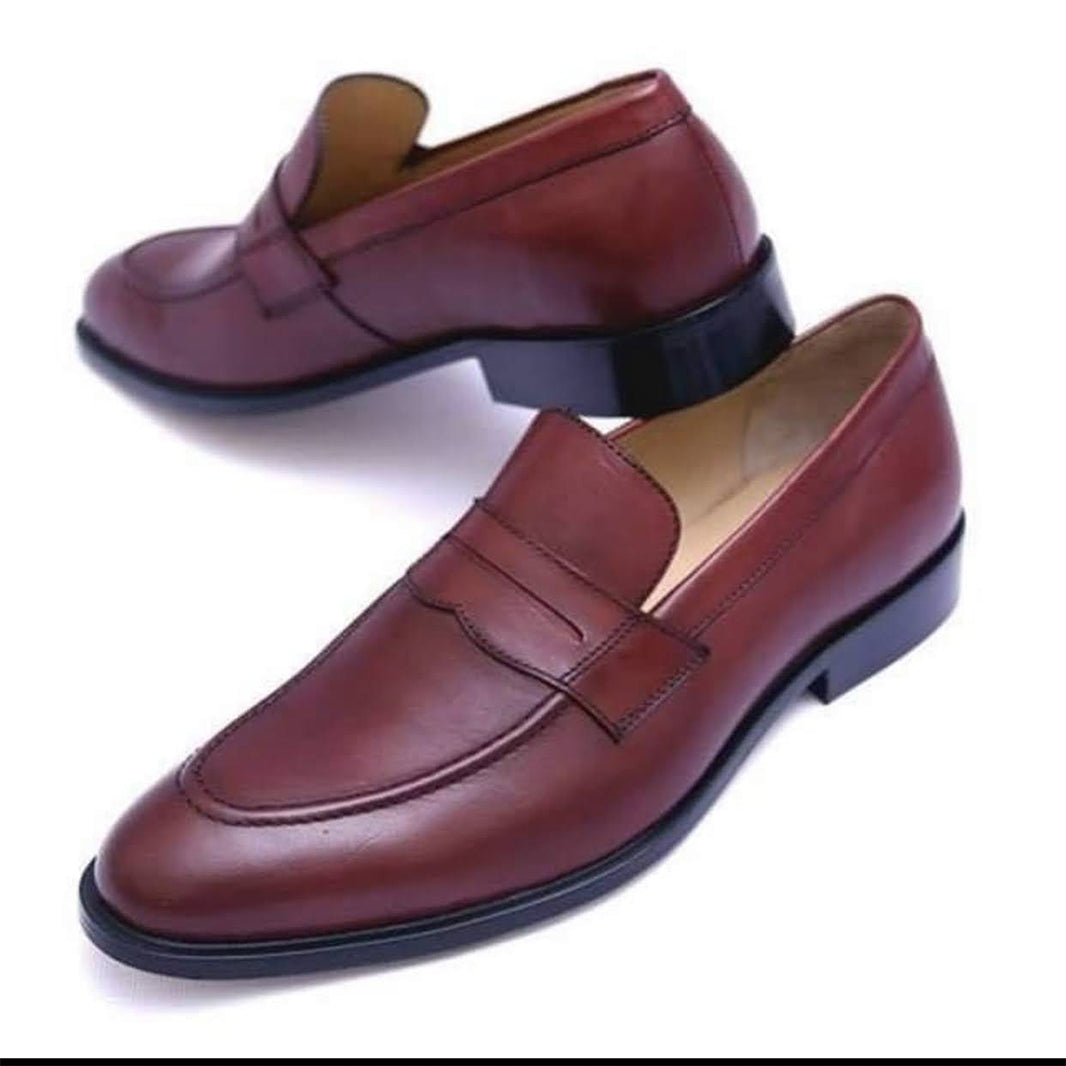 Brown Leather Loafer Shoes