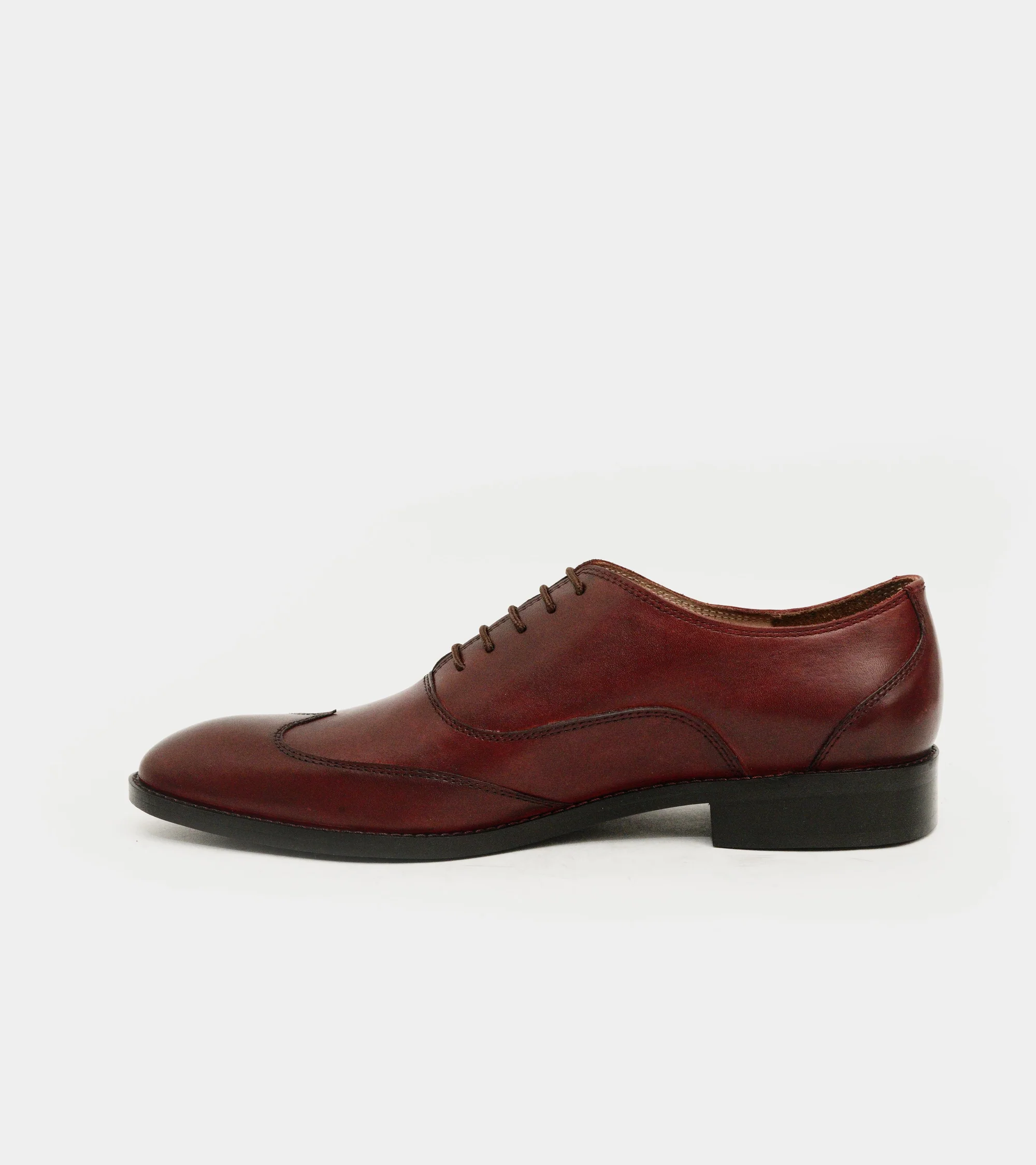 Men's Brown Leather Oxford Shoes - Image 2