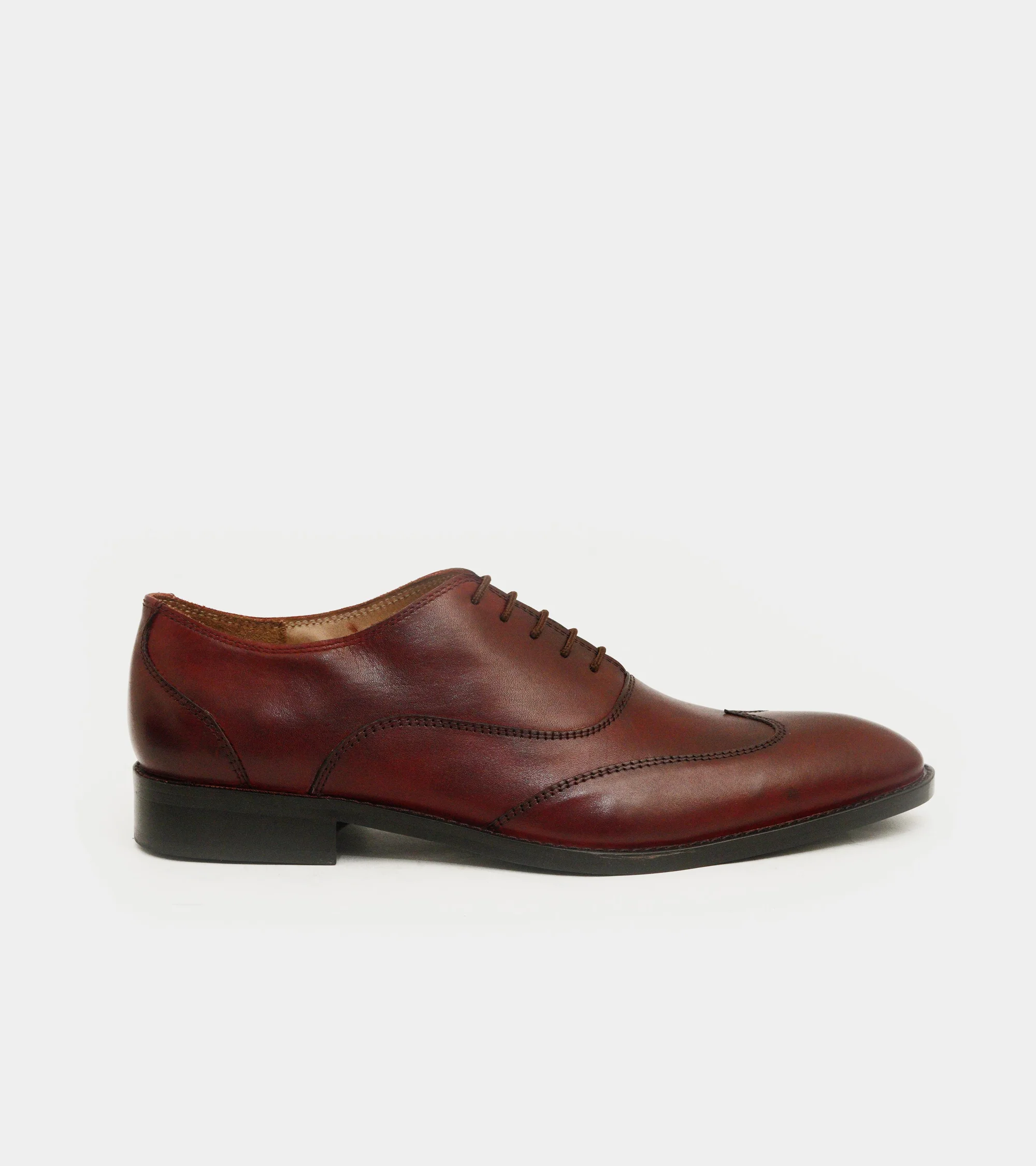 Men's Brown Leather Oxford Shoes - Image 3