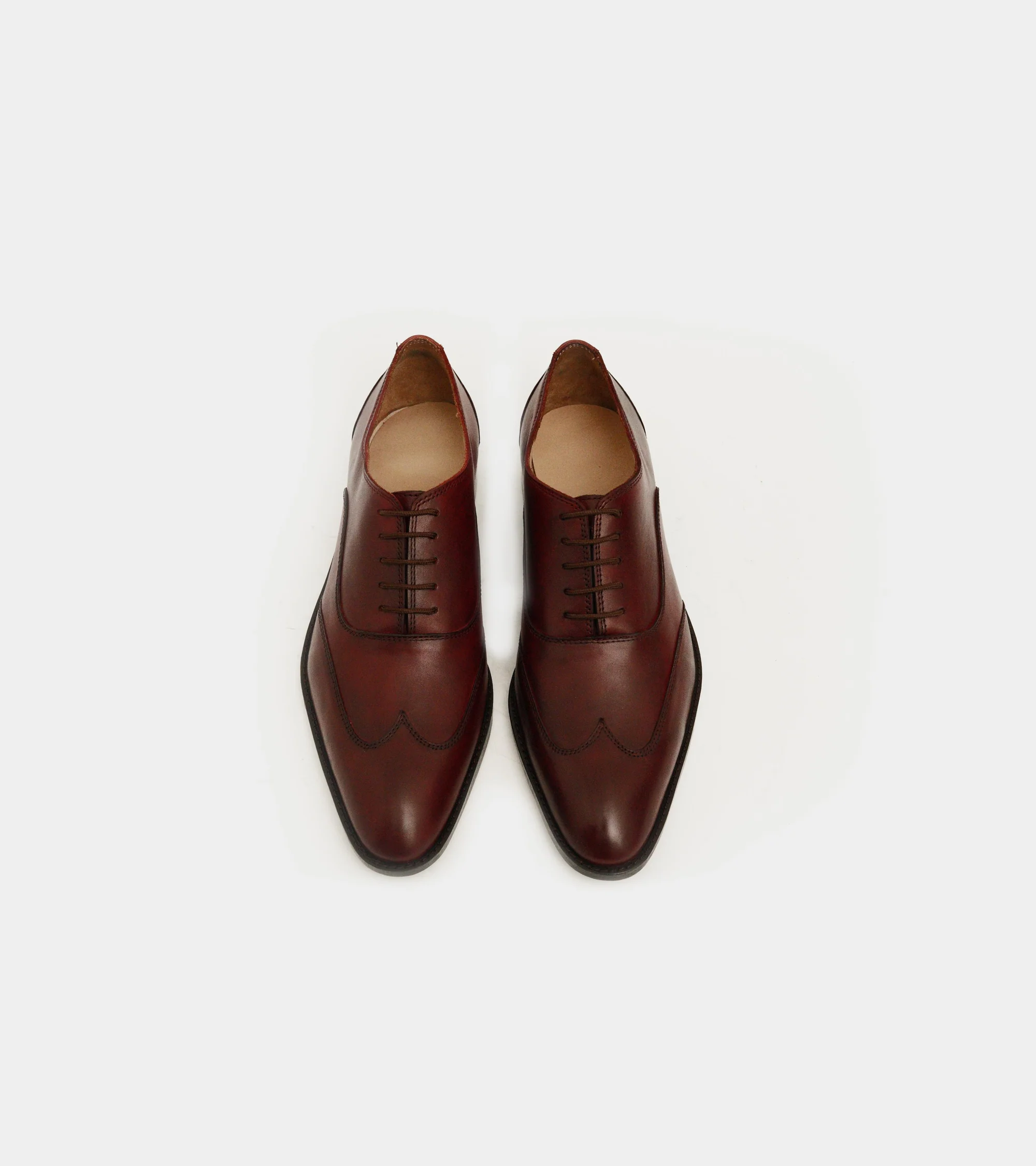Men's Brown Leather Oxford Shoes