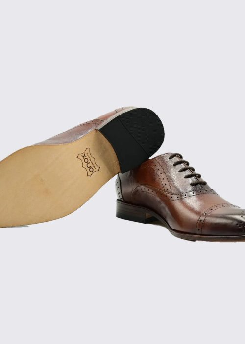 BROWN FULL BROGUE PUNCH LEATHER OXFORD