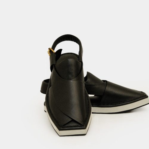 Premium Kaptaan Chappals 2.0 – Black & White