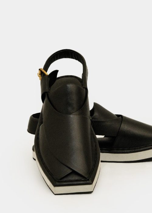 Premium Kaptaan Chappals 2.0 – Black & White