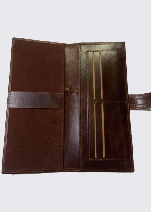 Stylish slim long PU leather wallet for Men's